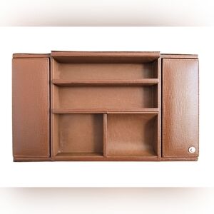 Vintage Coach RARE 90s British Tan Leather Valet Tray & Desk Organizer EUC